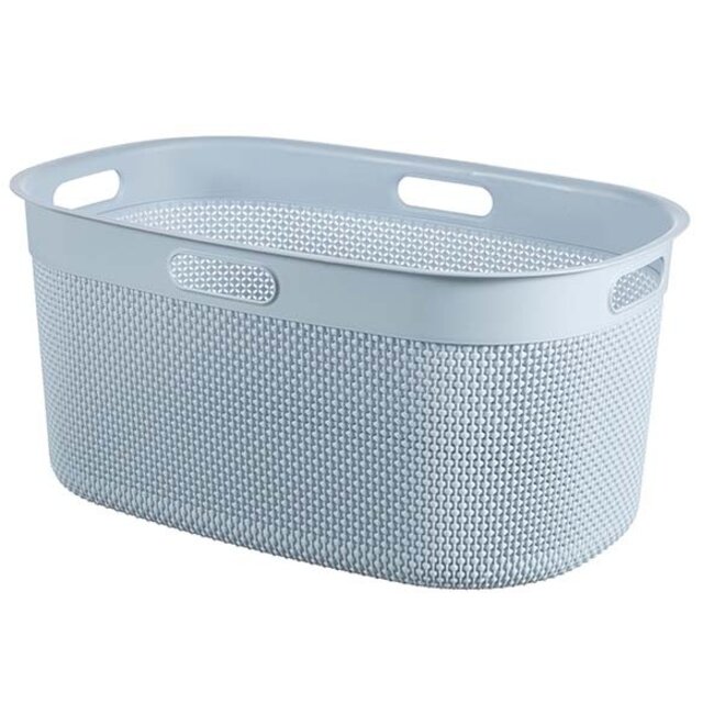 Panier à Linge Sale Plastique Olly 45 Litres Bleu Sky