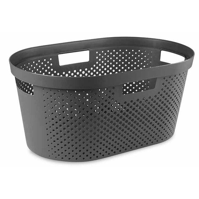 Panier à Linge Plastique Blanc 40L