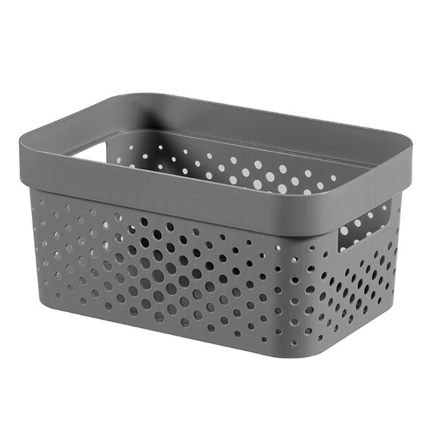 Curver Infinity-Dots - Opbergbox - 4.5L - Grijs - 26x17,5xh12,3cm - (set van 5)