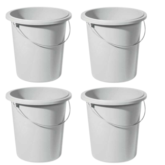Curver Bucket - 10 Liter - Gray - D30xh28cm - (set of 4)