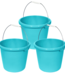 Curver Bucket - 10L - Blue - 30x30xh26cm - Plastic - (set of 3).