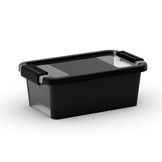 Curver Bi-Box - Aufbewahrungsbox - 3L - Schwarz - 26,5x16xh10cm - (5er-Set)