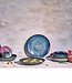 C&T Atlantis Circle - Blauw Dinerbord D27,5xh3,6cm Set Van 4