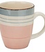 C&T Larissa Pink Mugs 36cl Set of 6
