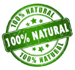 100% natural logo