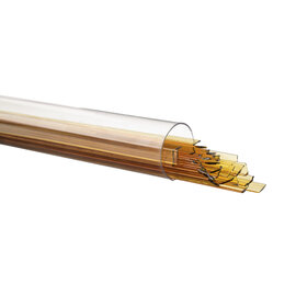 Bullseye glass 1138-401 dark amber transparant Ribbons