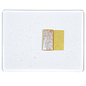Bullseye glass 1015-030  Clear, Silver to Gold 3 mm