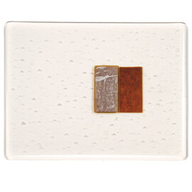 Bullseye glass 1016-030  Clear, Silver to Bronze 3 mm