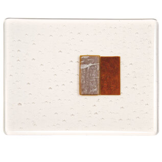 Bullseye glass 1016-030  Clear, Silver to Bronze 3 mm