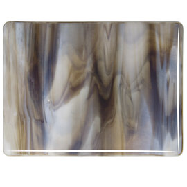 Bullseye glass 2109-030 White Opal, Dark Brown 3 mm