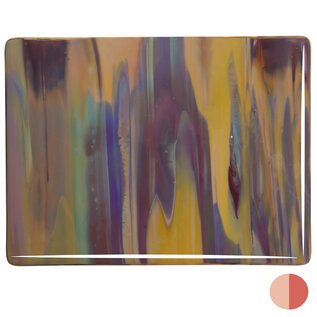 Bullseye glass 2250-030 Soft Yellow Opal, Deep Red  3mm