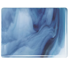 Bullseye glass 3086-030 White, Turquoise Blue, Midnight Blue 3mm