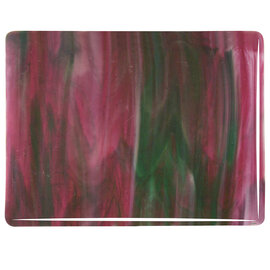 Bullseye glass 3345-030 Cranberry Pink, Emerald Green, White 3 mm
