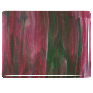Bullseye glass 3345-030 Cranberry Pink, Emerald Green, White 3 mm