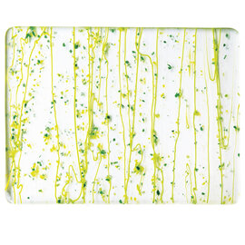 Bullseye glass 4212-000 dark&spring green/yellow frit, 3 mm