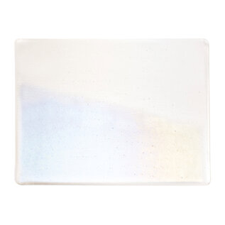 Bullseye glass 1016-031 Clear, Silver to Bronze, Dbl-Rol, Irid, Rbow 3 mm