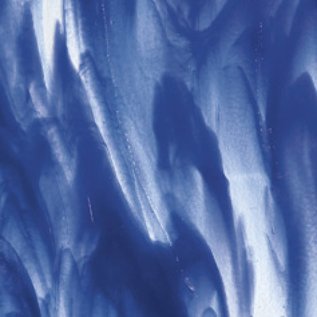 Bullseye glass 2047-030 clear, deep cobalt blue opal 3 mm