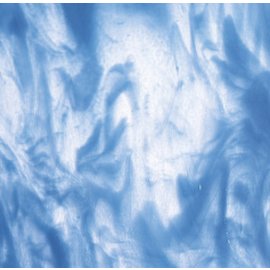 Bullseye glass 2064-030 clear, egyptian blue opal 3 mm