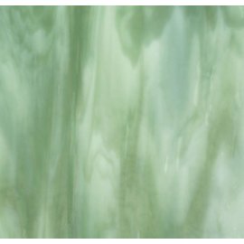 Bullseye glass 2107-000 white, light green 3 mm