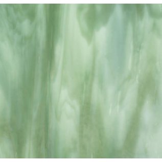 Bullseye glass 2107-000 white, light green 3 mm