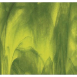 Bullseye glass 2121-000 yellow opal, deep forest green 3 mm