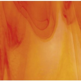 Bullseye glass 2123-000 white, orange opal 3 mm