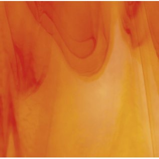 Bullseye glass 2123-000 white, orange opal 3 mm