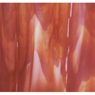 Bullseye glass 2124-000 red opal, white 3 mm