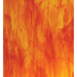 Bullseye glass 2125-030 yellow, red striker 3 mm