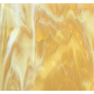 Bullseye glass 2137-030 medium amber, white 3 mm