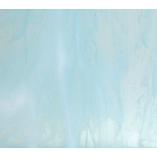 Bullseye glass 2218-030 aqua blue tint, white 3 mm