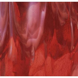 Bullseye glass 2311-030 cranberry pink, white 3 mm