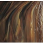 Bullseye glass 3203-030 woodland brown opal, ivory black 3 mm