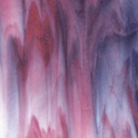 Bullseye glass 3328-000 white, deep royal purple, cranberry pink 3 mm