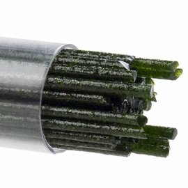 Bullseye glass 1412 - 2mm light aventurine green stringers