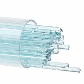 Bullseye glass 1808 - 2mm Stringers - aqua blue tint