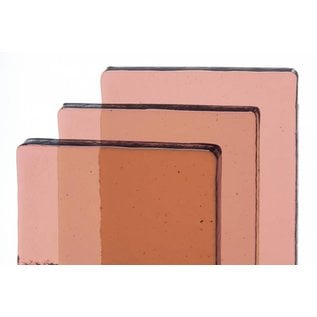 Bullseye glass 1834-065 Billet - coral orange tint