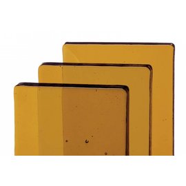 Bullseye glass 1838-065 Billet - dark amber tint