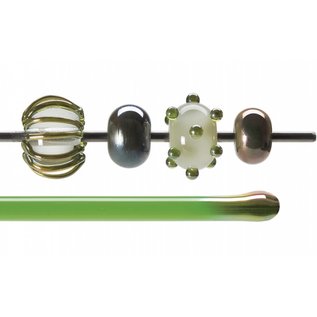Bullseye glass 1707-576 Rod -green lustre