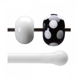 Bullseye glass 0013-576 Rod -opaque white