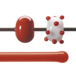 Bullseye glass 0024-576 Rod -tomato red opaque