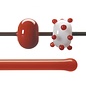 Bullseye glass 0024-576 Rod -tomato red opaque