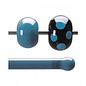 Bullseye glass 0046-576 Rod -bluestone opaque