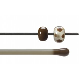 Bullseye glass 0203-576 Rod -woodland brown opaque