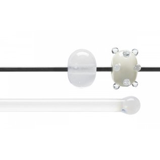 Bullseye glass 0243-576 Rod -translucent white opaque