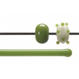 Bullseye glass 0312-576 Rod -pea pod green opaque