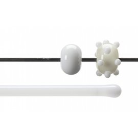 Bullseye glass 0313-576 Rod -dense white opaque
