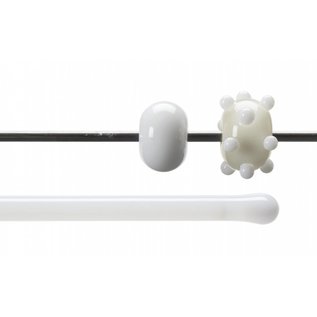 Bullseye glass 0313-576 Rod -dense white opaque