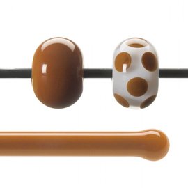 Bullseye glass 0329-576 Rod -burnt orange opaque