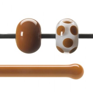 Bullseye glass 0329-576 Rod -burnt orange opaque